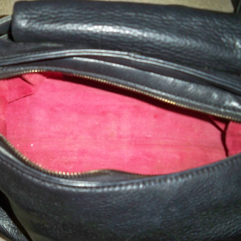 Hammitt VIP Black Satchel Leather Handbag with Gunmetal Hardware $495, GUC!! - Picture 4 of 4